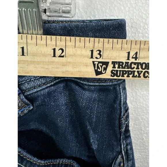 Bershka Jeans Women's EUR 38/US 8 (27x31) Blue Low Rise Straight Distressed - Picture 9 of 13